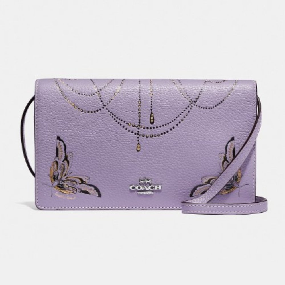 Coach Purse HAYDEN Foldover Crossbody BAG Lilac Purple Tattoo - Picture 1 of 9